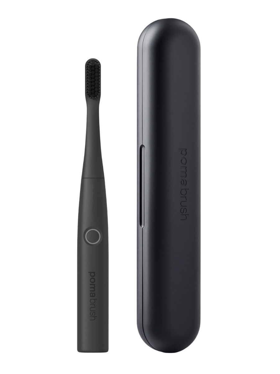 PomaBrush elektrische Silikon Zahnbürste - carbon