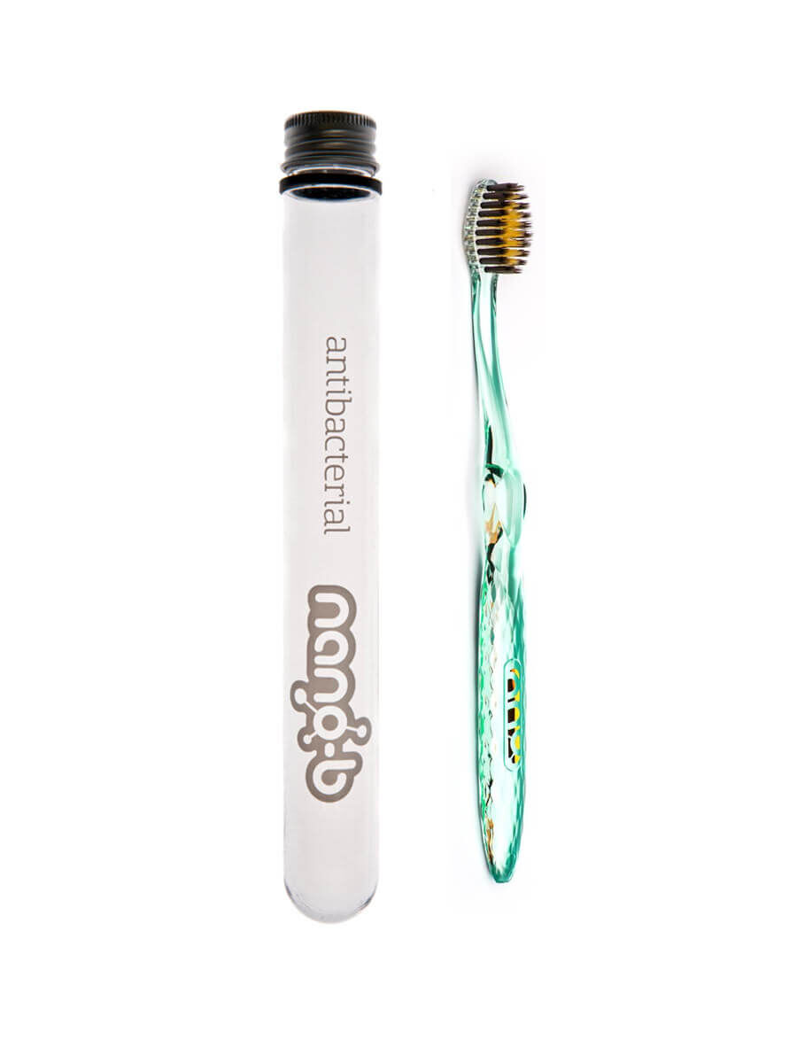 NANO B Grün/ Gold antibakterielle Zahnbürste