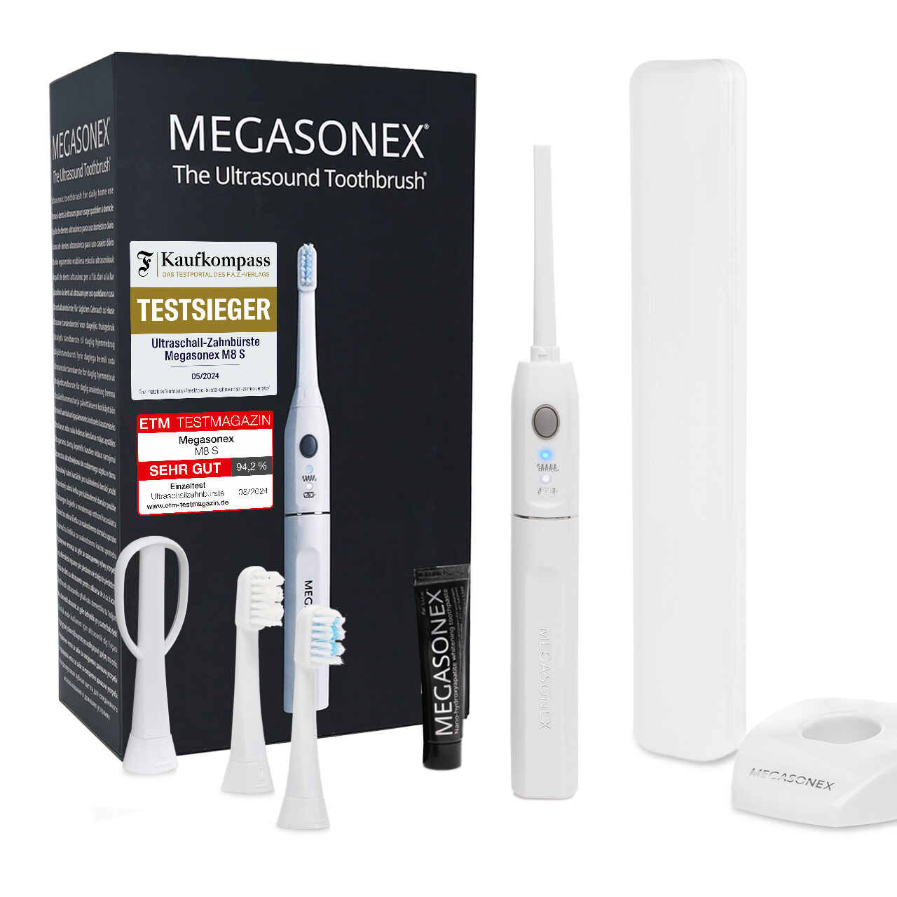 MEGASONEX M8S Ultraschallzahnbürste FAZ Testsieger