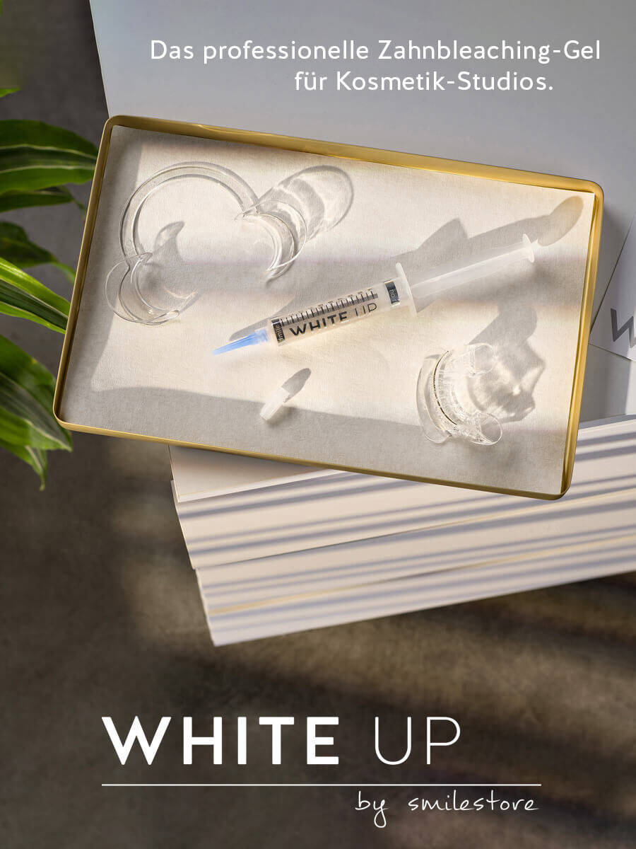 Zahnbleaching Gel "WHITE UP" by smilestore (9er Box) + 3x Aktivatorspray