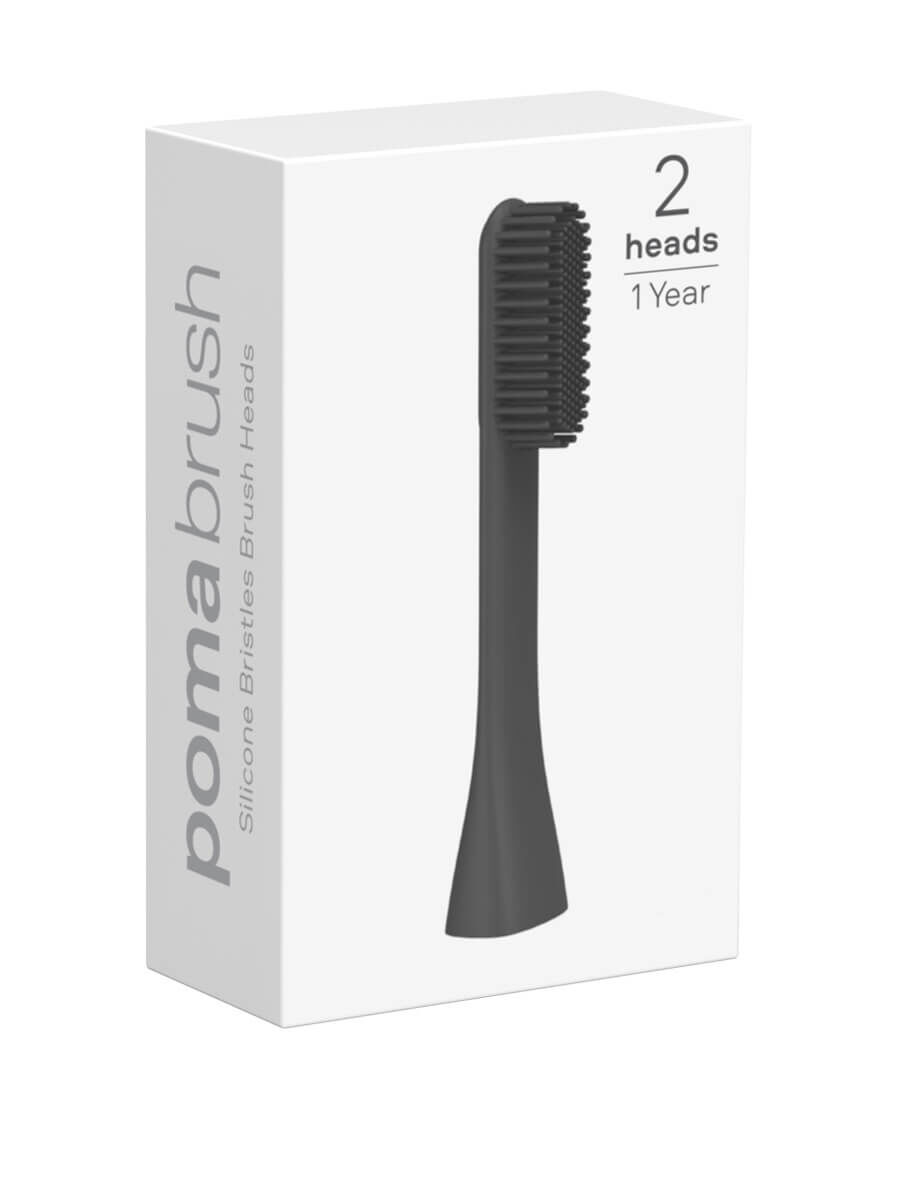 PomaBrush Silikon Ersatzbürstenköpfe carbon