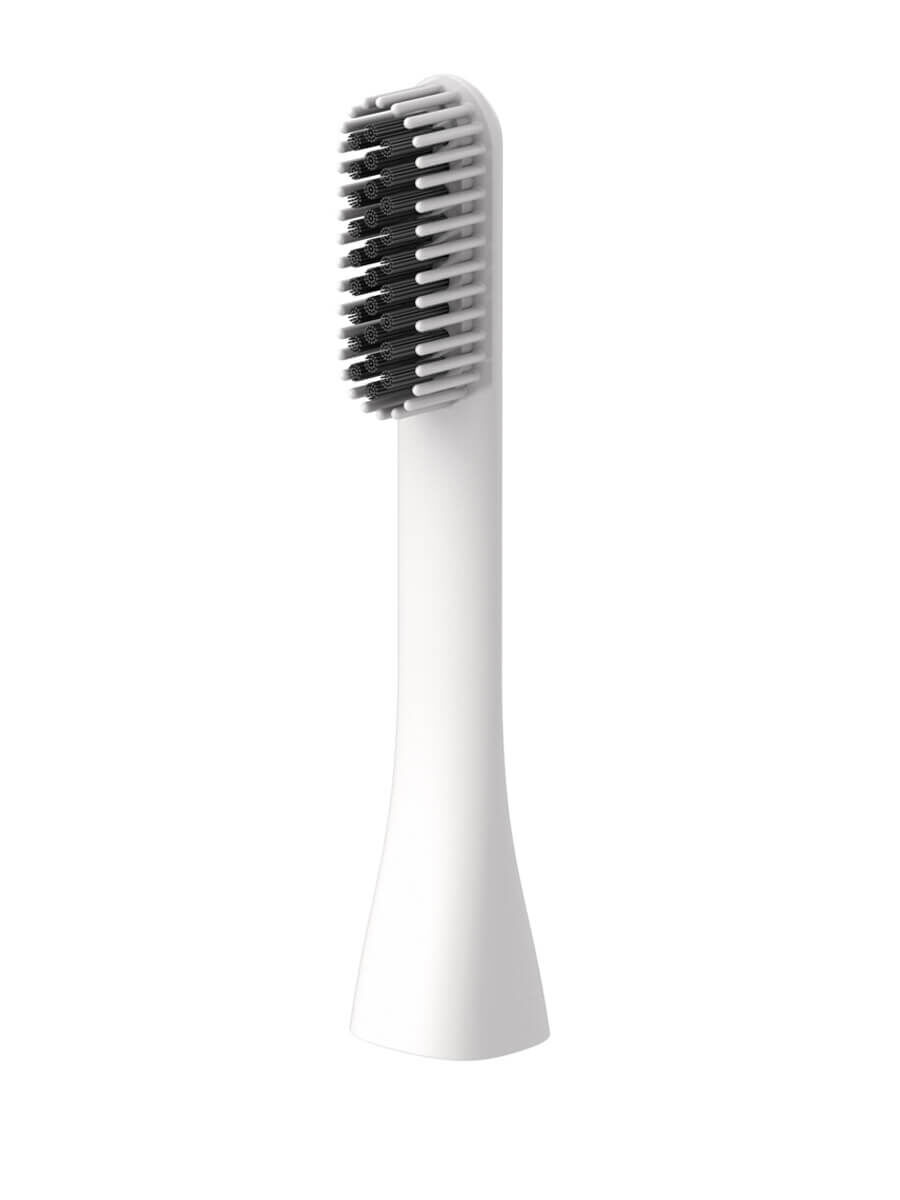 PomaBrush Silikon & Nylon Bürstenköpfe  - white