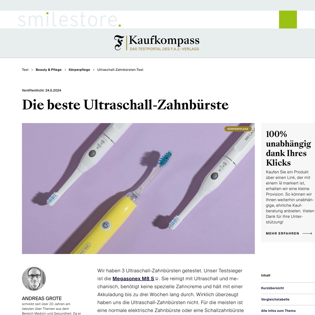 MEGASONEX M8S F.A.Z. Testsieger