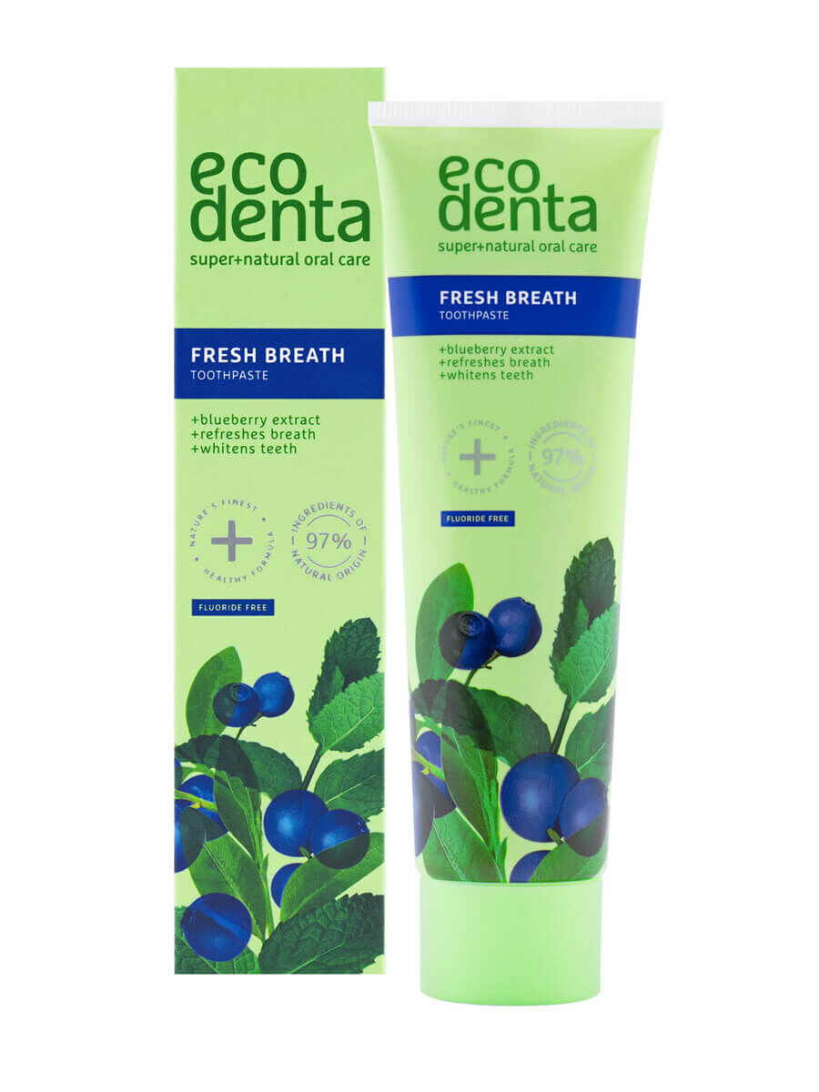 eco denta GREEN LINE Frischer Atem Blaubeer-Zahnpasta