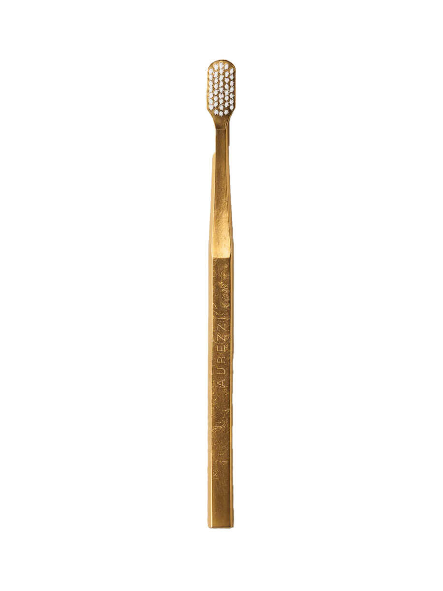 Aurezzi Gold Zahnbürste White medium