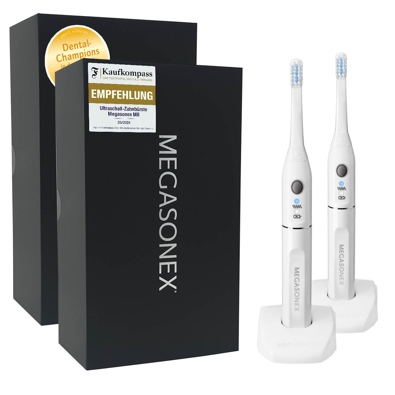 Megasonex M8 Ultraschallzahnbürste  - Doppelpack