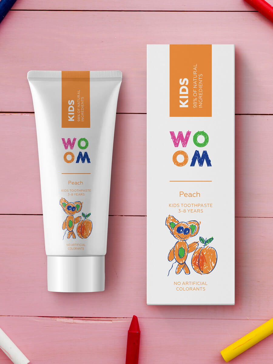 WOOM KIDS Peach Zahnpasta