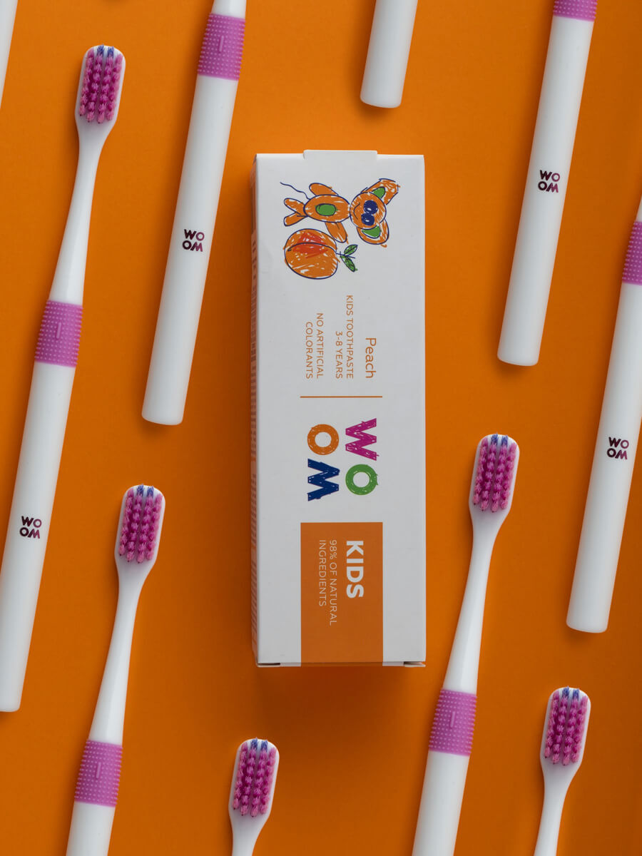 WOOM KIDS Peach Zahnpasta