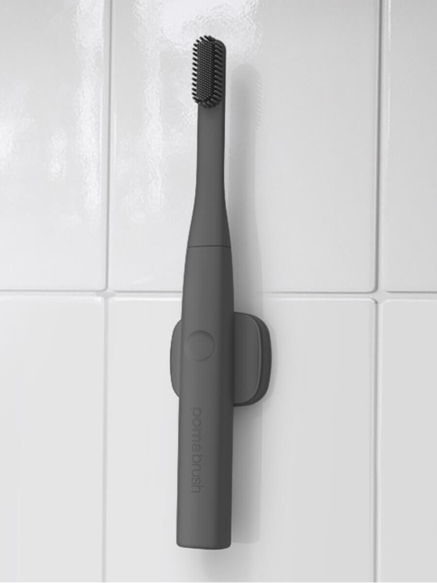 PomaClip magnetischer Zahnbürstenhalter carbon