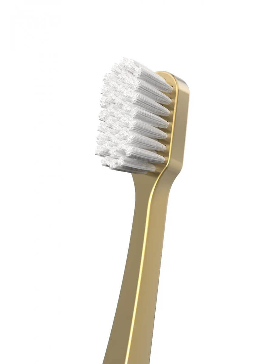 Aurezzi Gold Zahnbürste White medium