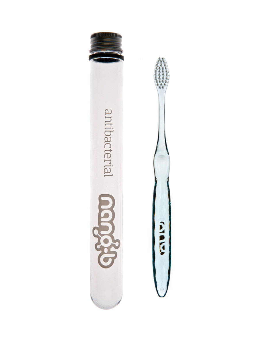 NANO B blau/silber antibakterielle ZAHNBÜRSTE