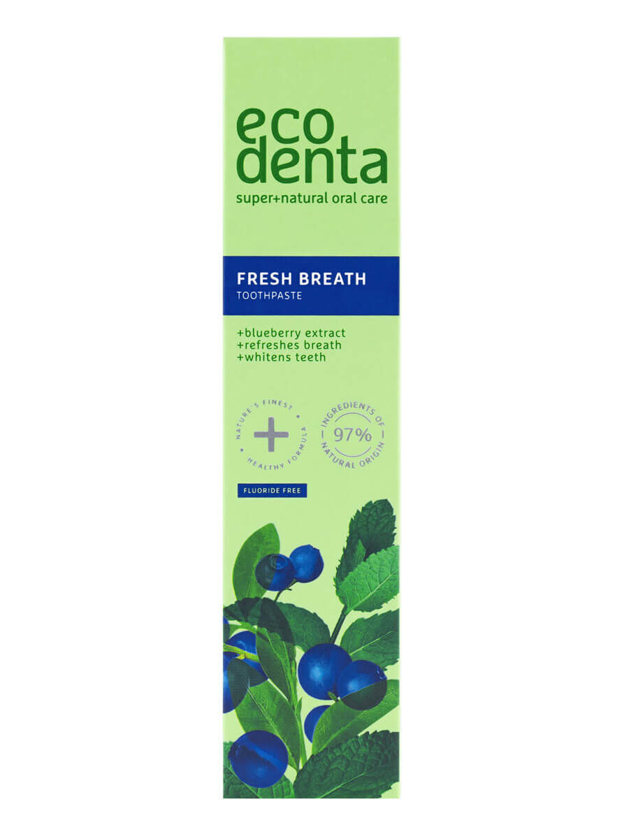 eco denta GREEN LINE Frischer Atem Blaubeer-Zahnpasta