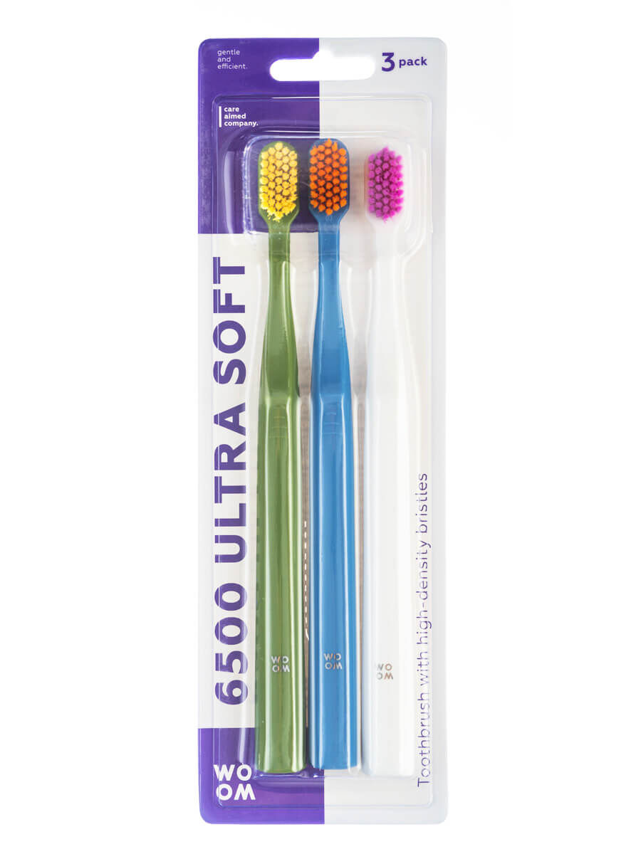 WOOM 6500 Ultrasoft Zahnbürste 3er Pack