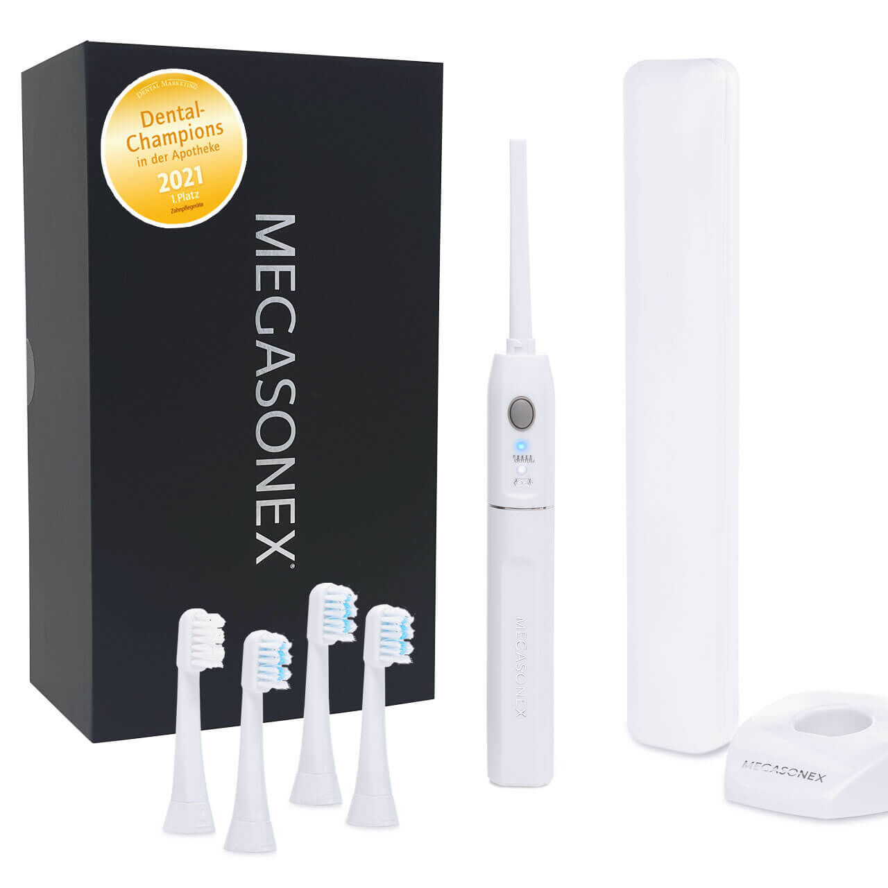 Megasonex M8 Ultraschallzahnbürste & Ersatzbürstenkopf