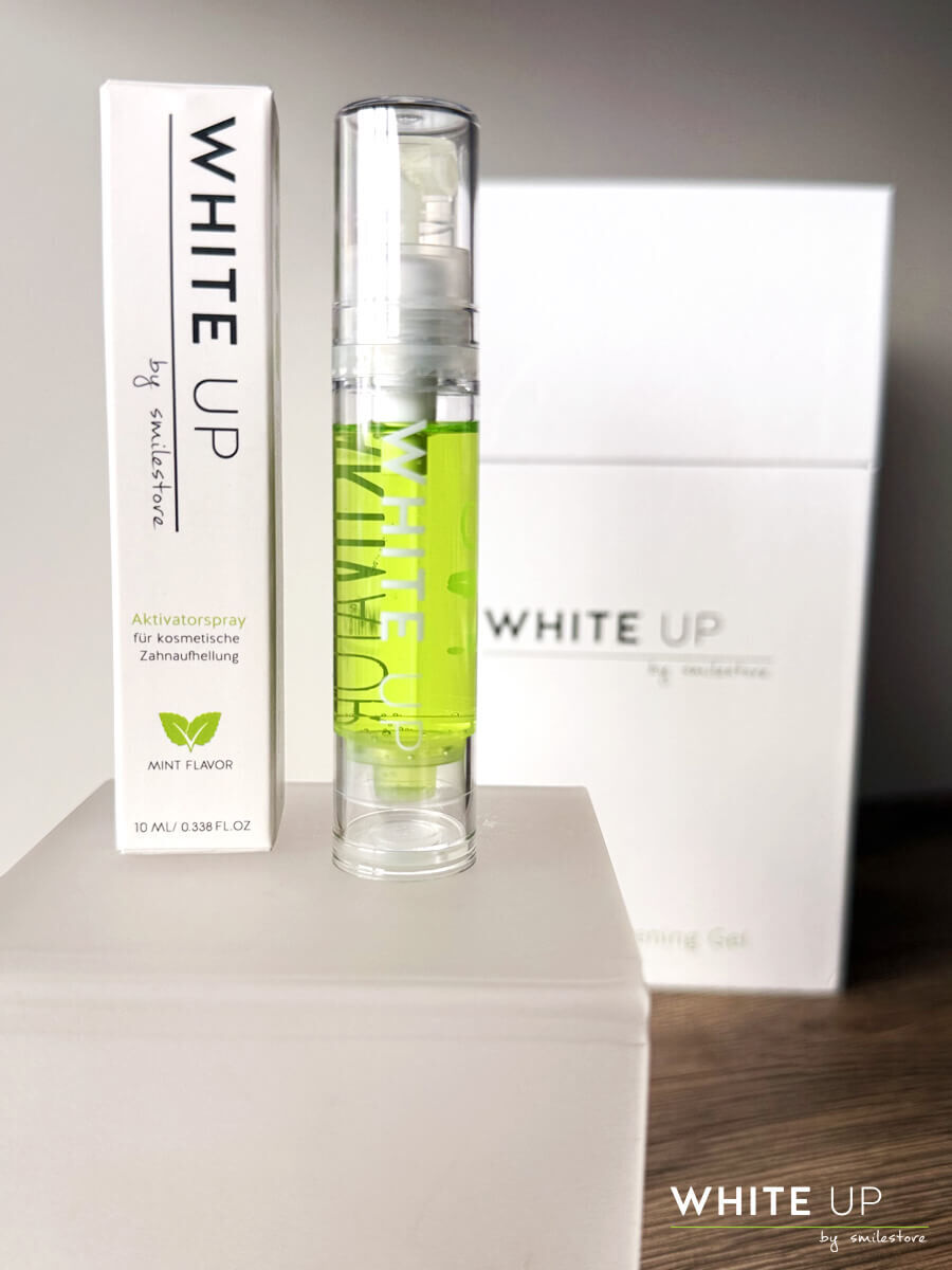 Zahnbleaching Gel  "WHITE UP" by smilestore (5er Box) + 2x Aktivatospray