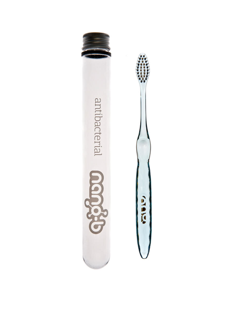 NANO B blau/gold antibakterielle ZAHNBÜRSTE