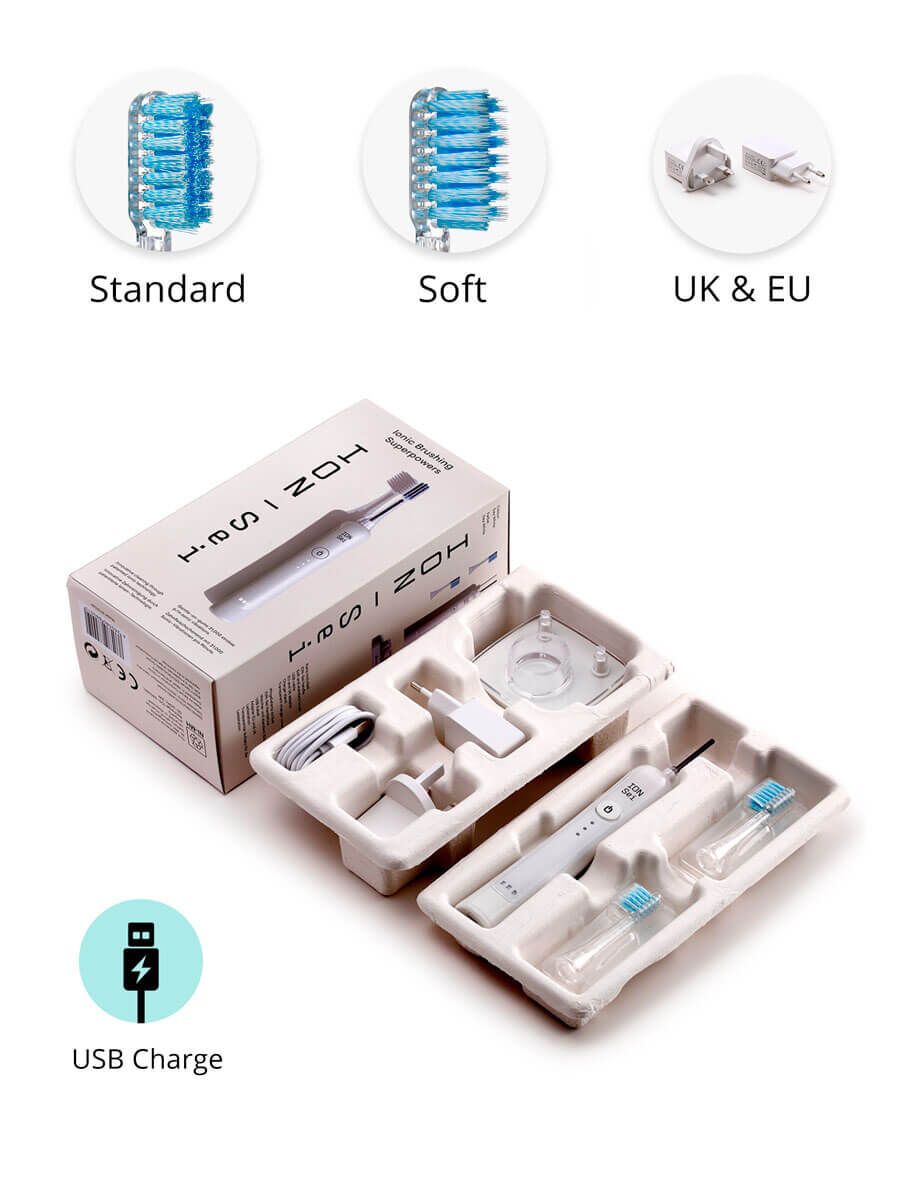 ION-Sei Elektrische Zahnbürste mit Ionen Technologie - Daywhite