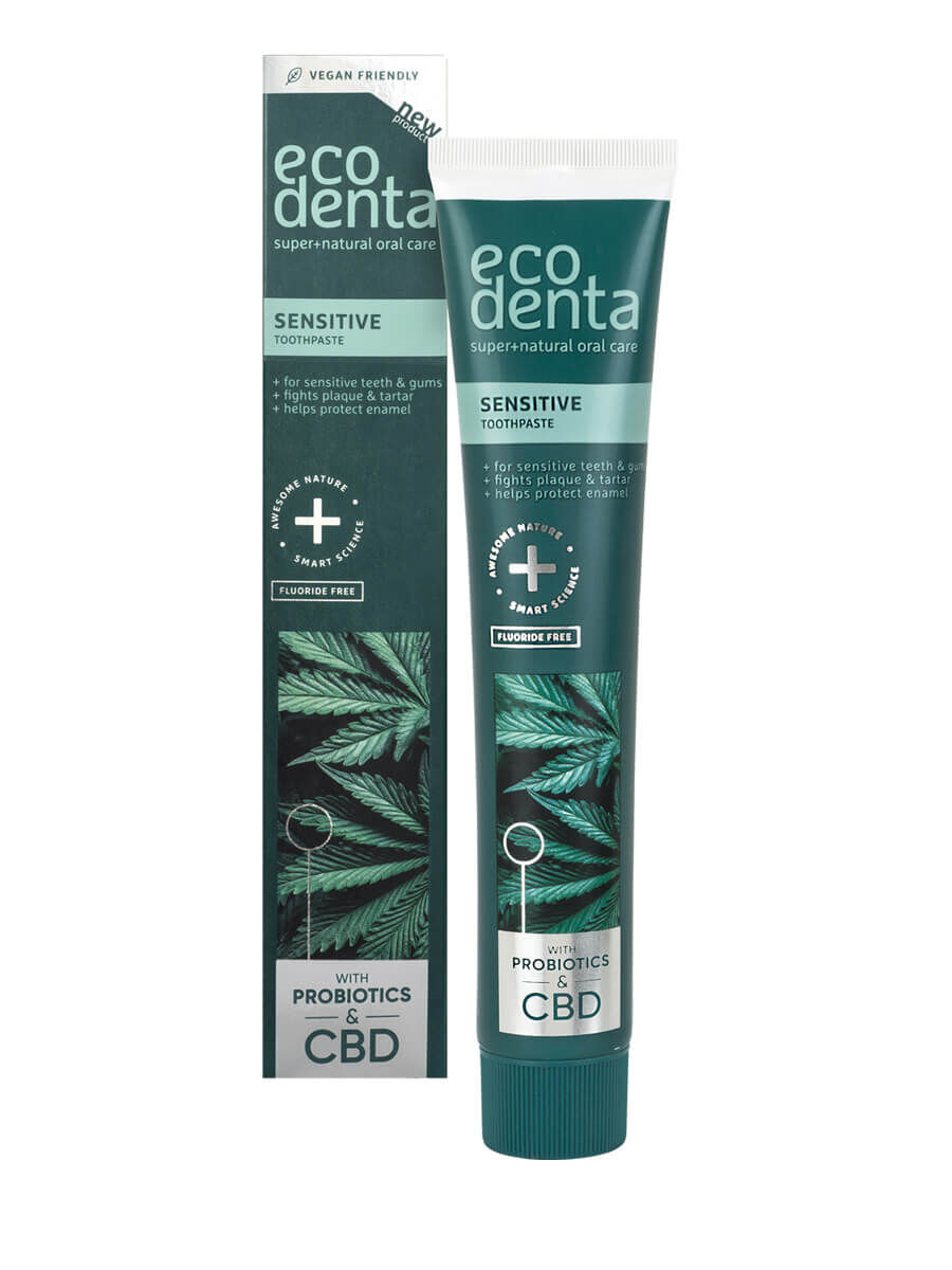 eco denta EXPERT LINE Sensitive Zahnpasta mit CBD und Probiotika