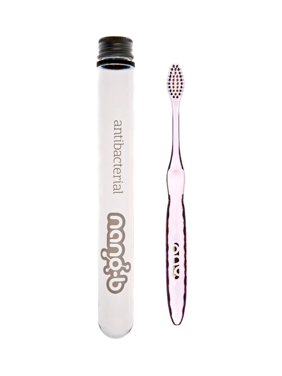 NANO B pink/gold antibakterielle ZAHNBÜRSTE